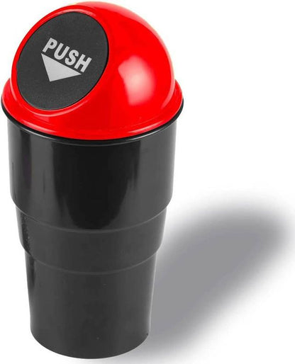 Portable Mini Car Trash Can — Cup Holder Dustbin with Leakproof Lid