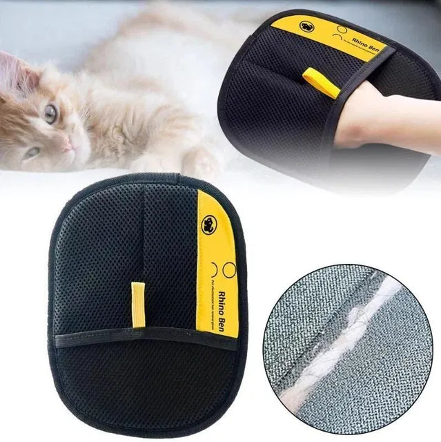 Pet Hair Removal Gloves — Reusable Grooming & De-Shedding Gloves for Dogs, Cats & All Pets