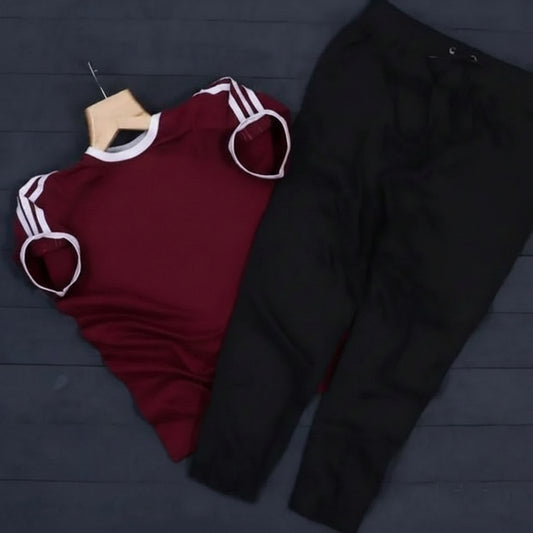 Summer tracksuit (Maroon & Black)