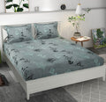 Premium MICROFIBER ELASTIC FITTED DOUBLE BEDSHEET WITH TWO PILLOW COVERS (70X76X6 Inches)