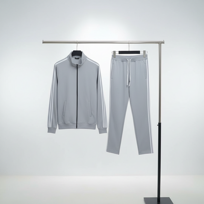 Men's Lycra Tracksuit Set — Grey (Premium Stretch & Comfort)