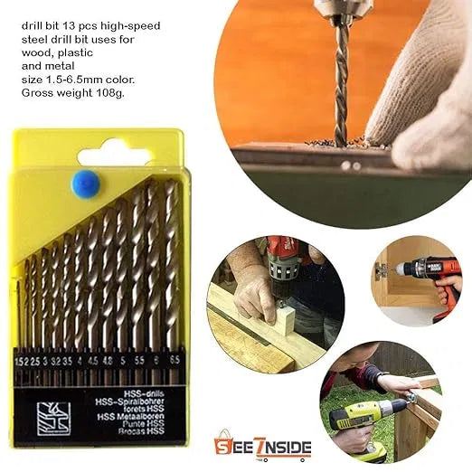Multi-Material Drill Bits Set — For Wood, Iron, Aluminium & Plastic