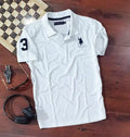 Half Sleeves Casual T-shirt for Men (White, XL)