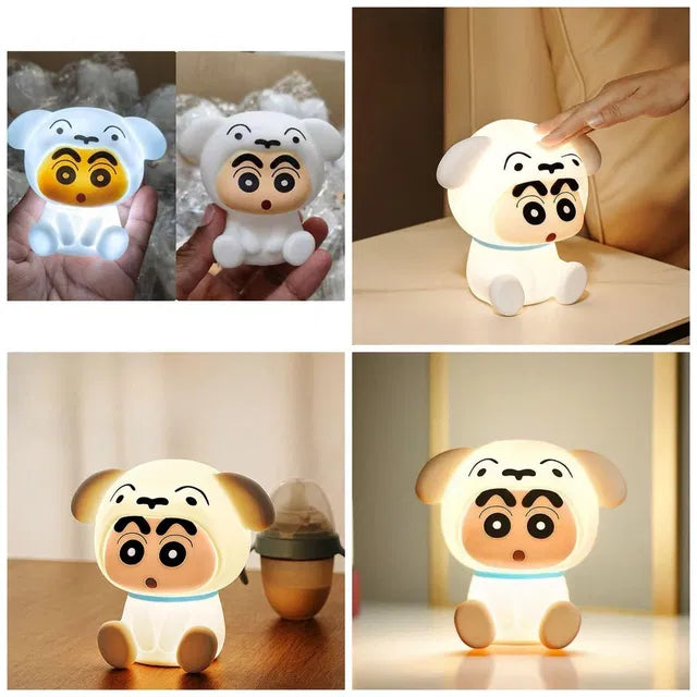 Crayon Shin-chan Shiro LED Night Light Lamp — Cute Anime Desk Lamp