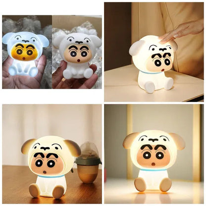 Crayon Shin-chan Shiro LED Night Light Lamp — Cute Anime Desk Lamp