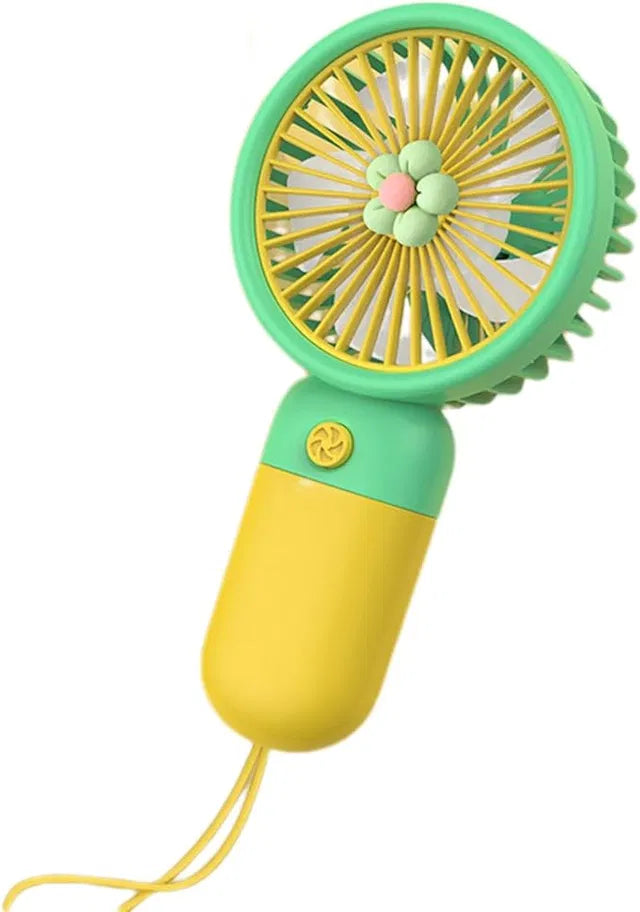 Portable Handheld Fan — Ultra Quiet Little Flower Fan | USB Rechargeable Battery Operated