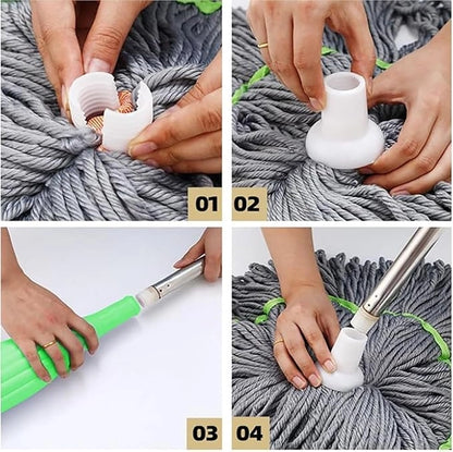 2 in 1 Dehydrated Floor Cleaning Mop | Self-Wringing Floor | 360 Rotatable Adjustable Cleaning Mops