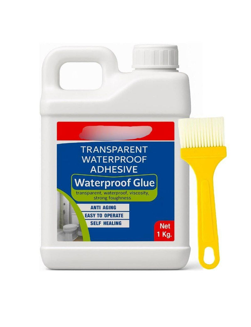 Crack Sealing Agent with Brush Transparent Waterproof Solution for Roof ( 1 KG )