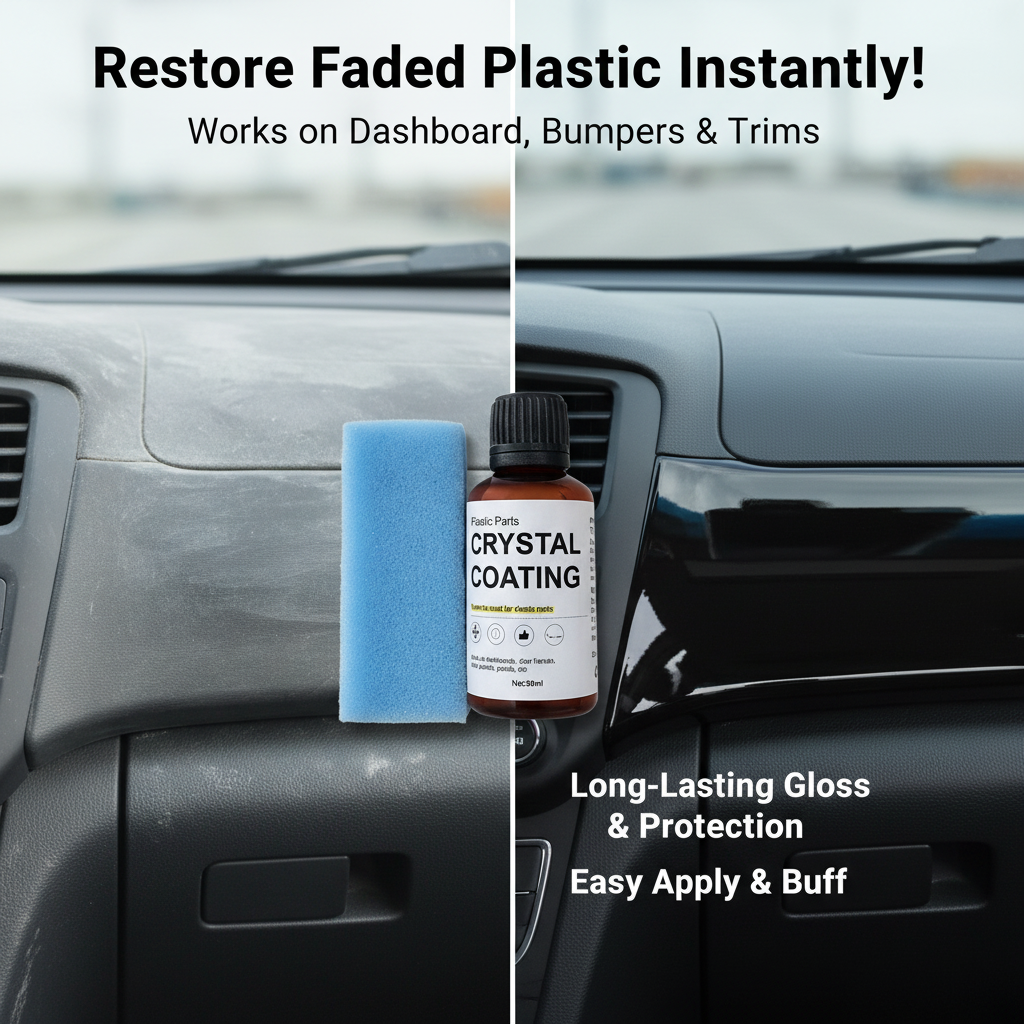 Crystal Coating for Car Plastic Parts — Plastic Restorer & Interior Refresher 30ml (Pack of 1)