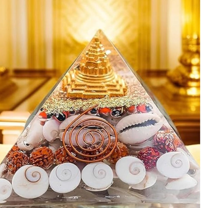 Crystal Wealth Gomati Chakra Shree Yantra Pyramid