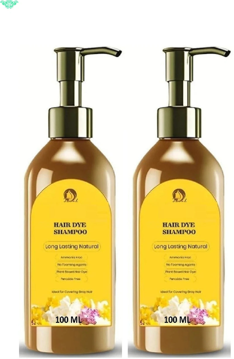 Japanese Hair Dye Shampoo — Natural Colour Coverage (Pack of 2)