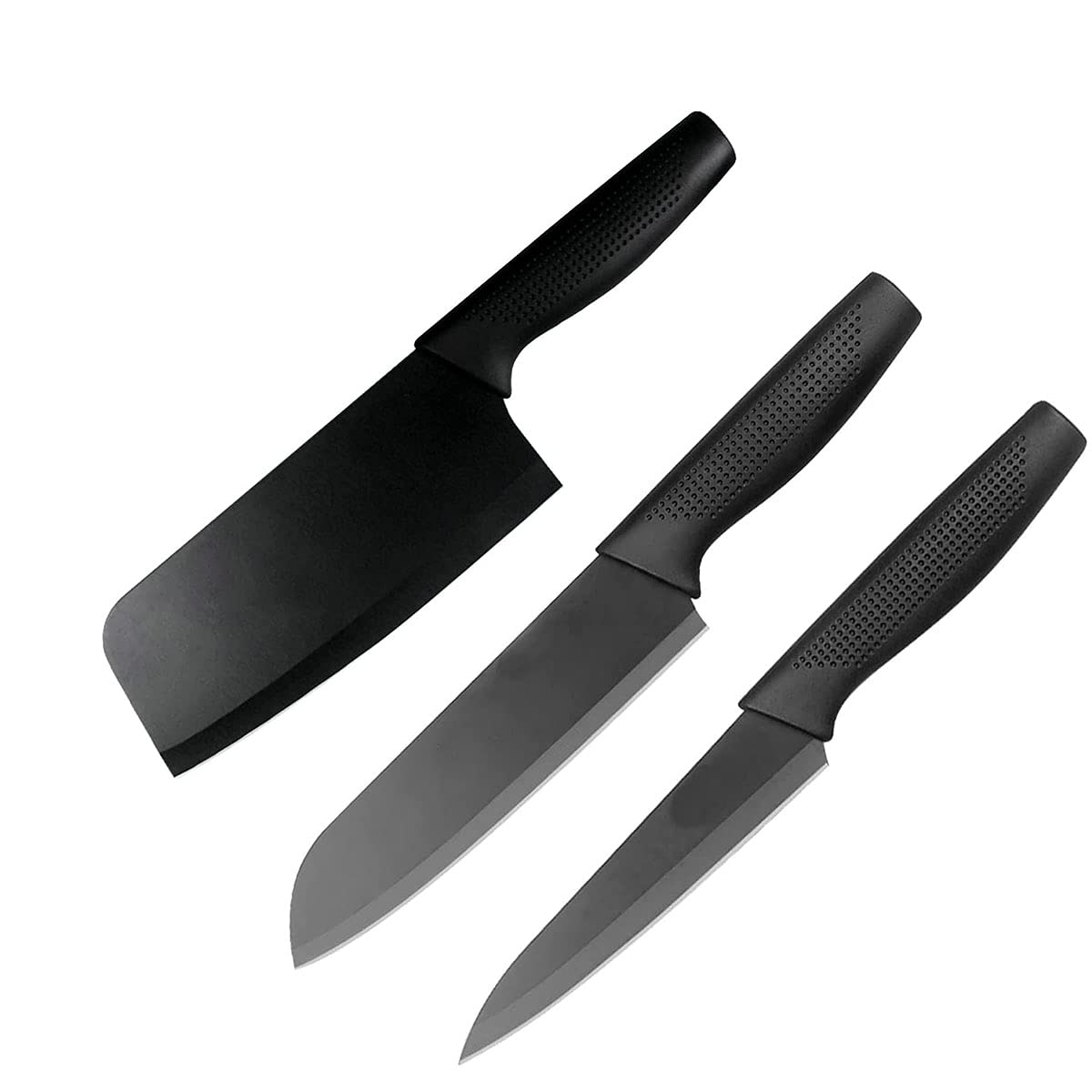 3-Piece Black Kitchen Knife Set