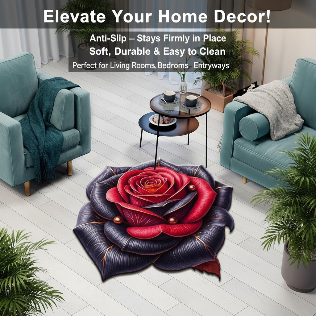 Home Decoration Mat — Stylish Anti-Slip Floor Mat for Living Room, Bedroom & Entryway