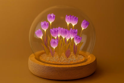DIY Flower Dome LED Night Lamp Decorative Table Light Kit