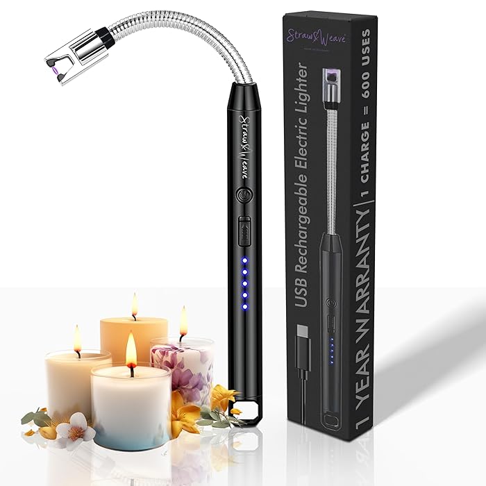Gas Lighter for Kitchen Use Rechargeable Electric Lighter Diwali Lighter Stove and Candle Lighter with USB Charging (Pack of 1)