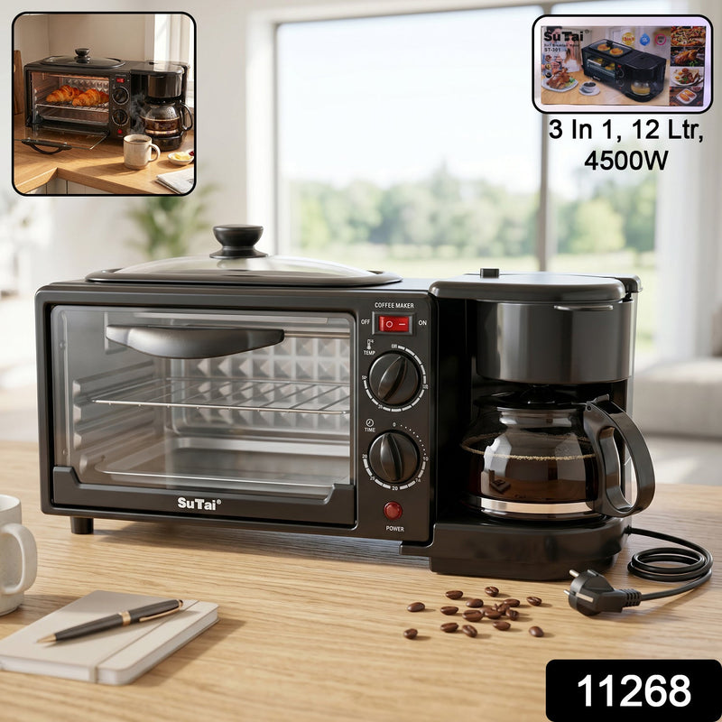 3-in-1 Compact Breakfast Maker — Multi-functional Kitchen Appliance