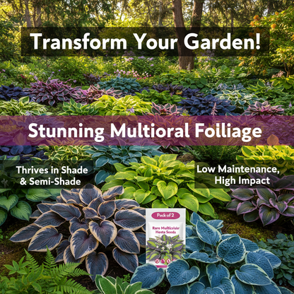 Rare Multicolor Hosta Seeds — With Free Plant Growth Serum (Pack of 1)