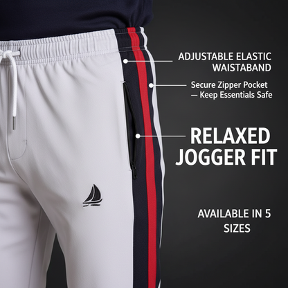 Plain Jogger with Zipper Pocket — Men's Comfortable Track Pants (S-XXL)