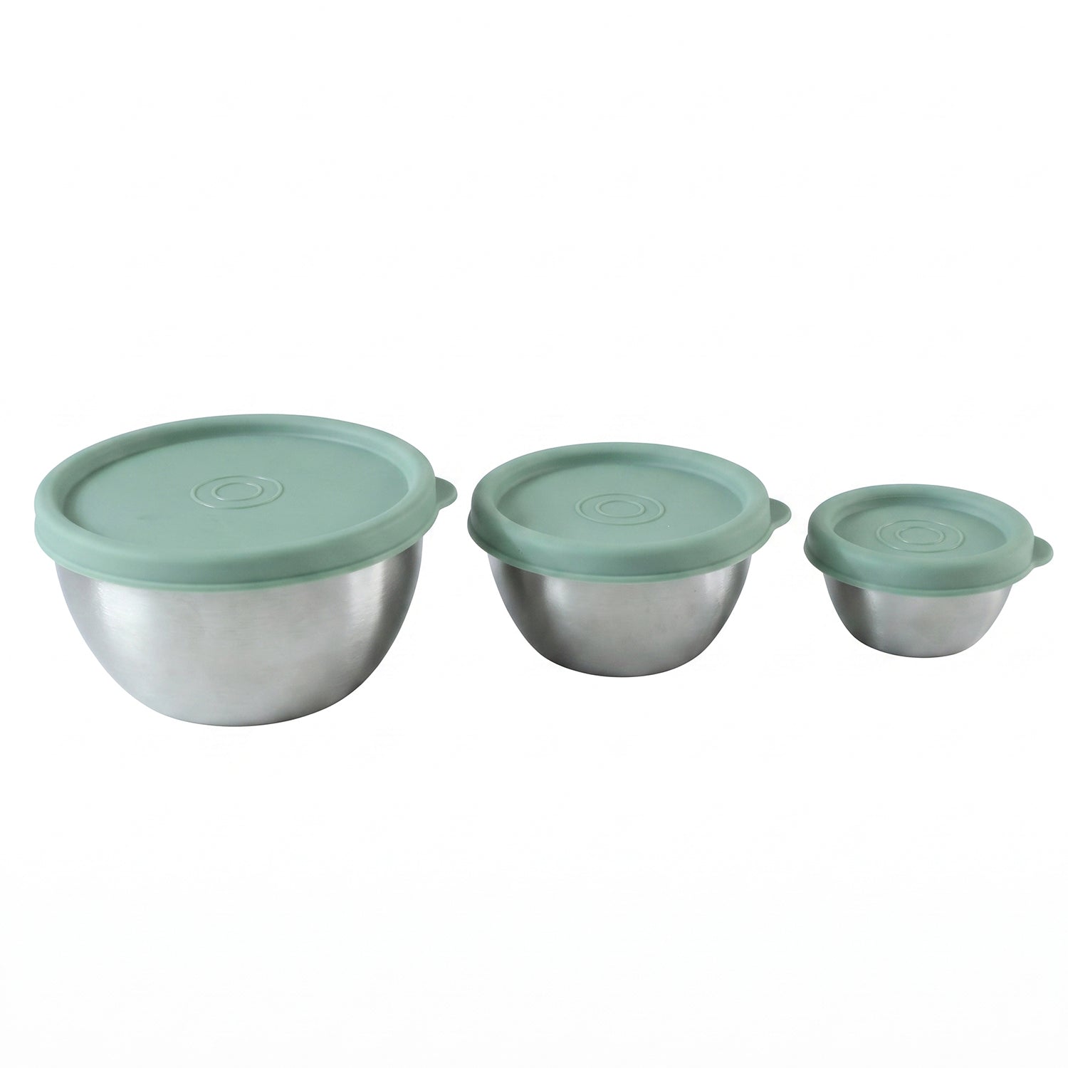 Apex Miny Steel Container Set Mixing Bowls With Lids For Kitchen (3 Pc Set)