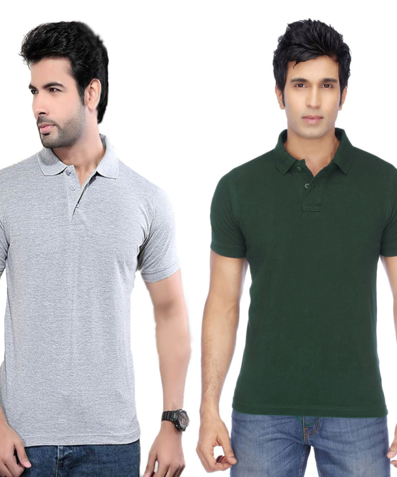 Men's Solid Colour Polo T-Shirts — Regular Fit