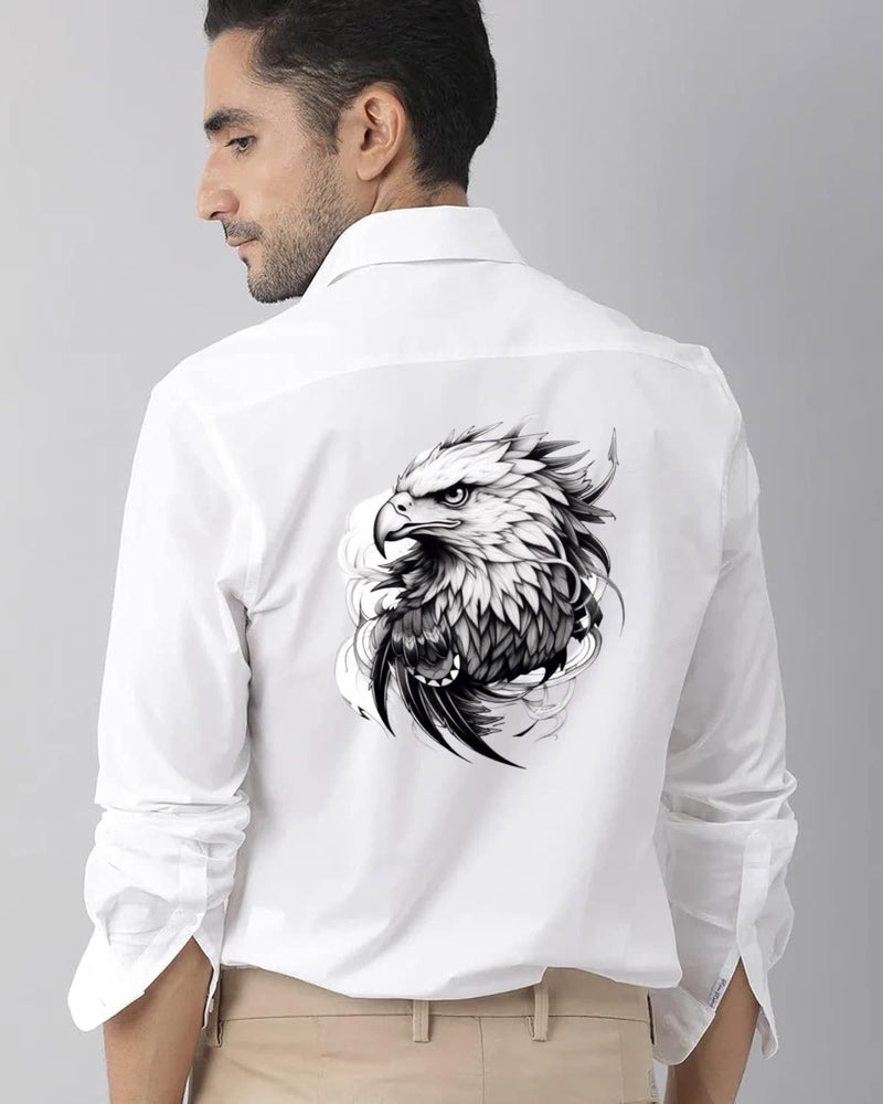 Men Regular Fit Eagle Printed Casual Shirt