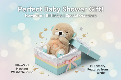 Music Otter Soothing Sound & Light Sleep Baby Toy — Breathing Plush with 11 Sensory Features