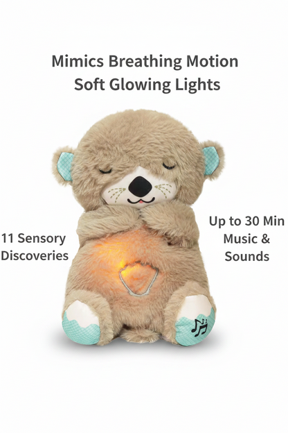 Music Otter Soothing Sound & Light Sleep Baby Toy — Breathing Plush with 11 Sensory Features
