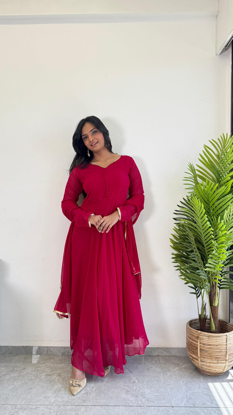 Organza Kurti With Dupatta