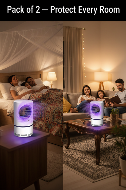 Electronic LED Mosquito Killer Trap Lamp USB — Pack of 2