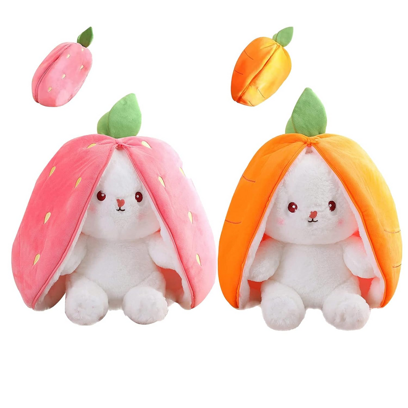 Plush Toy Pillow, Reversible Bunny, Cute Rabbit Sofa Pillow