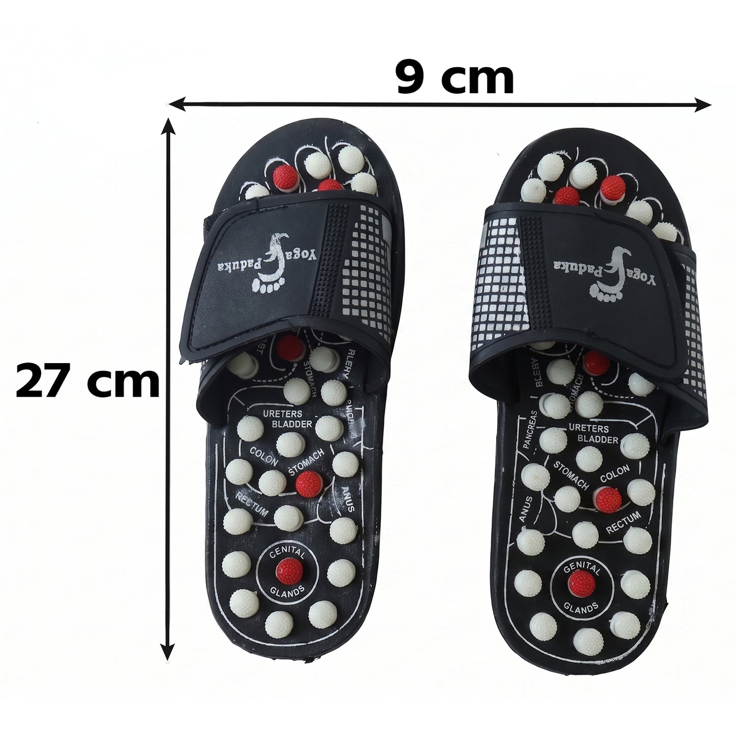 Acupressure Foot Massage Slippers Reflexology Massager Sandal Size 8 (1 Pair)