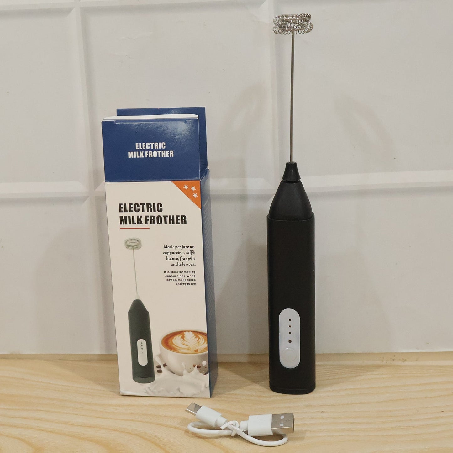 Handheld Electric Milk Frother Battery Coffee Foam Maker Whisk Mixer (1 Pc)
