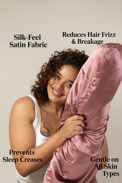 Satin Pillowcase — Soft & Smooth Silk-Feel Pillow Cover for Hair & Skin Care
