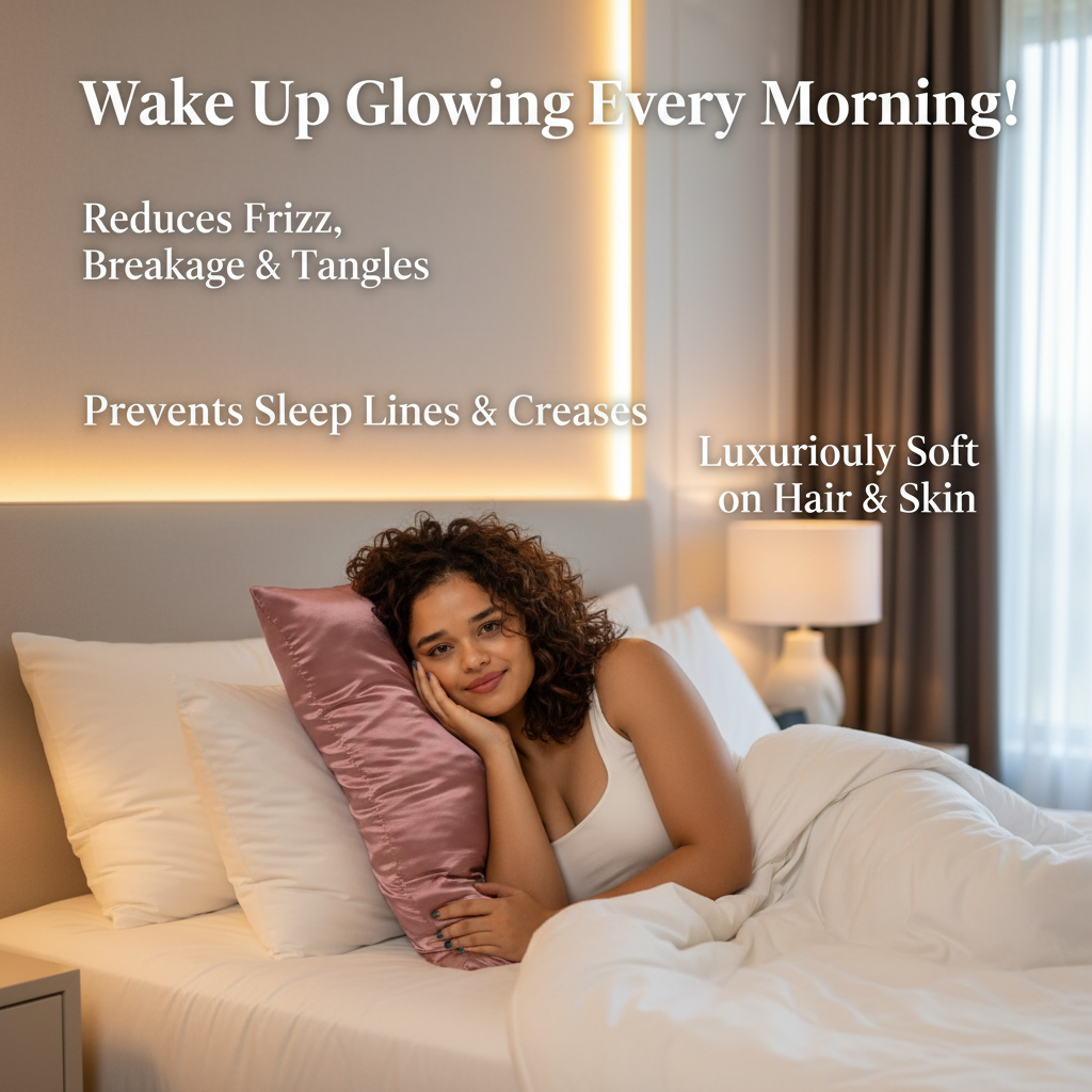Satin Pillowcase — Soft & Smooth Silk-Feel Pillow Cover for Hair & Skin Care
