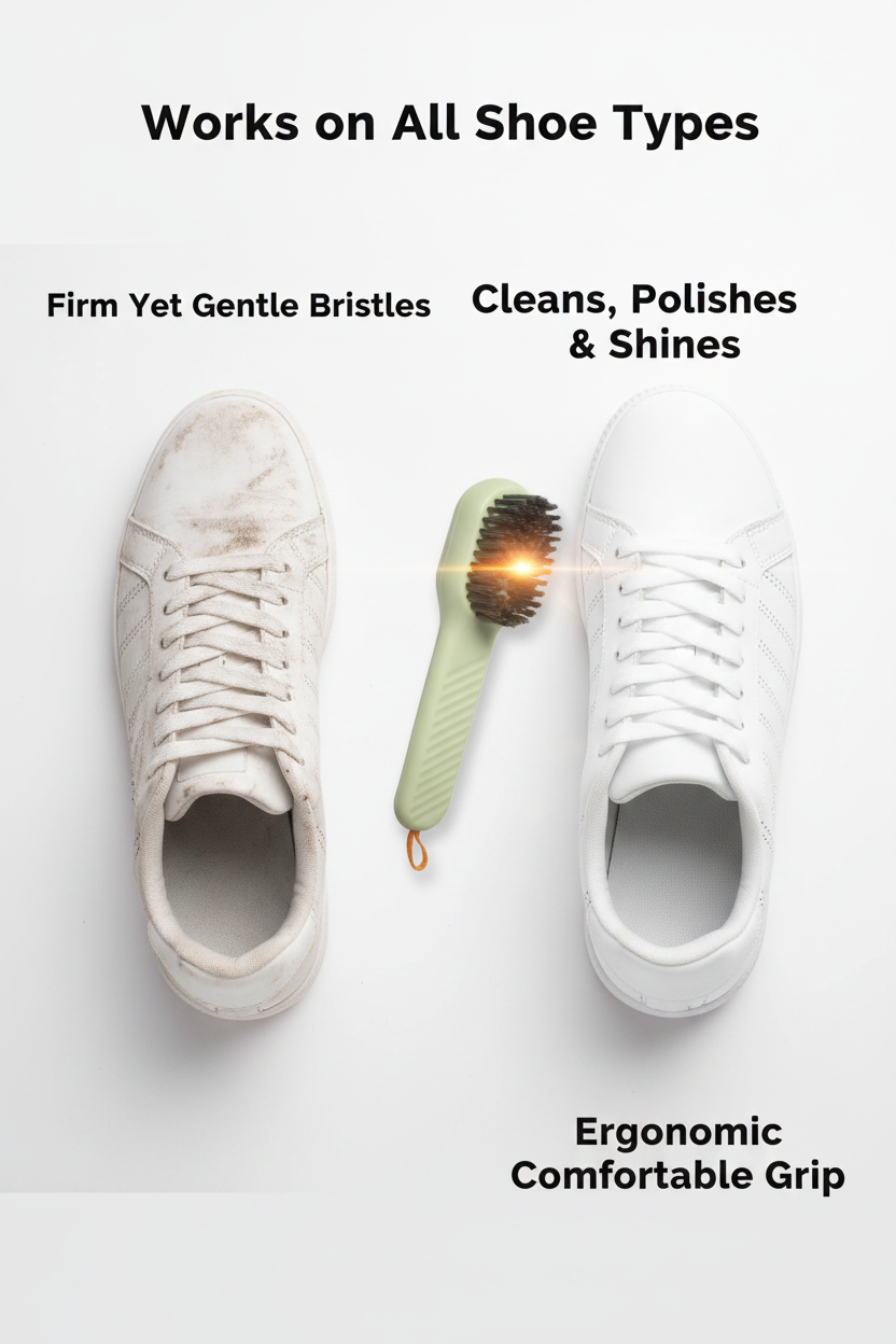 Multifunctional Shoe Polishing Brush — Professional Shoe Shine & Cleaning Brush