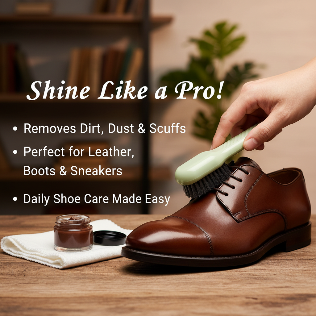 Multifunctional Shoe Polishing Brush — Professional Shoe Shine & Cleaning Brush