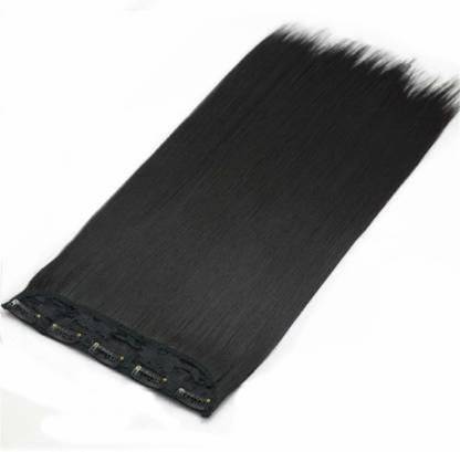 Stylish Soft Silky Straight Black Hair Extension Hair Extension