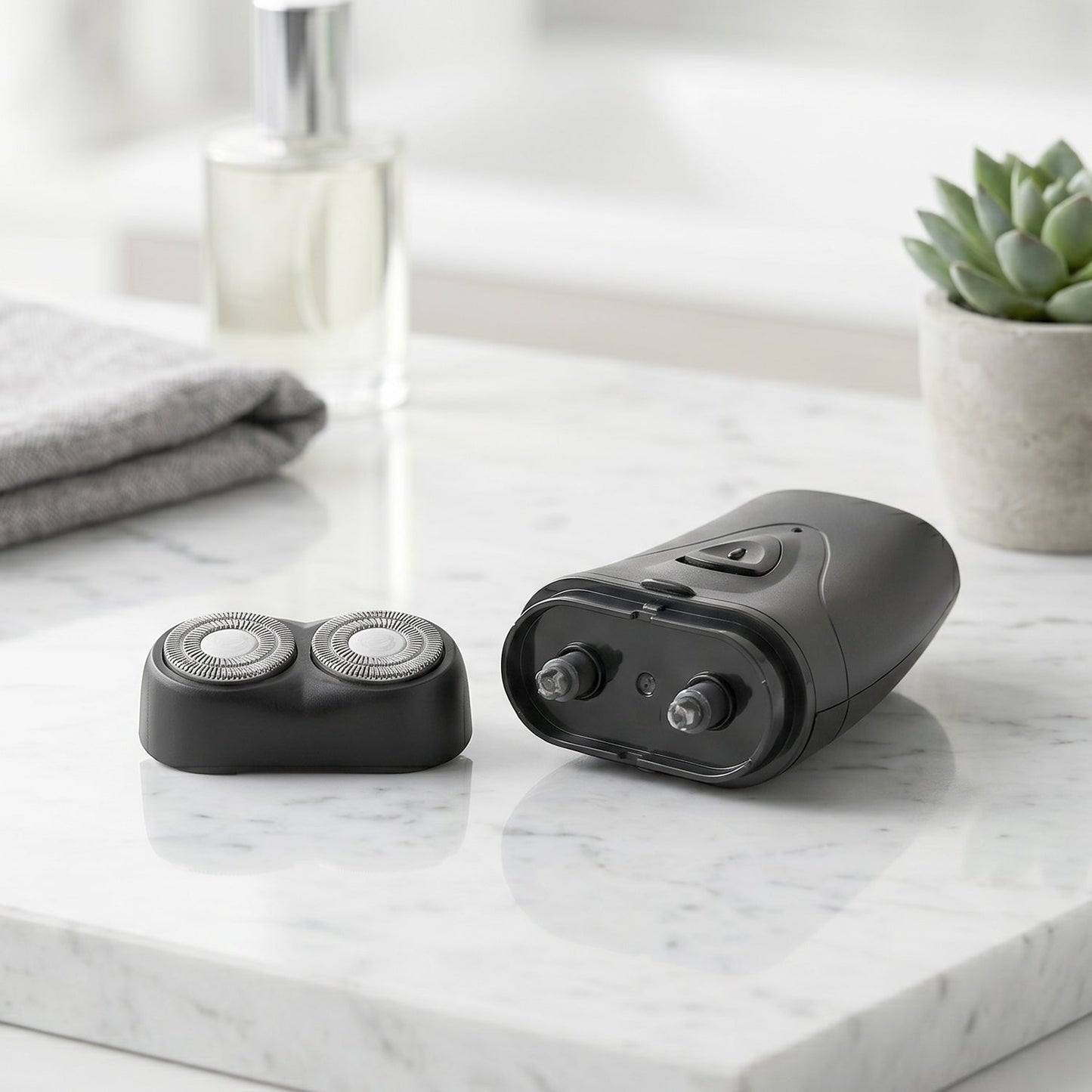 Portable Electric Shaver For Men  Compact Rechargeable  Cordless