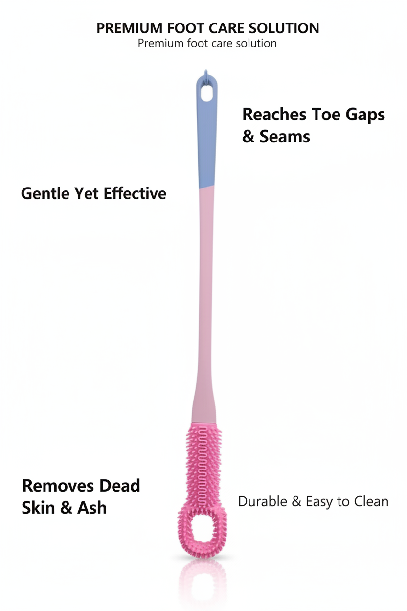 Toe Gap & Seam Scrubber Brush — Dead Skin & Ash Reliever Foot Care Tool