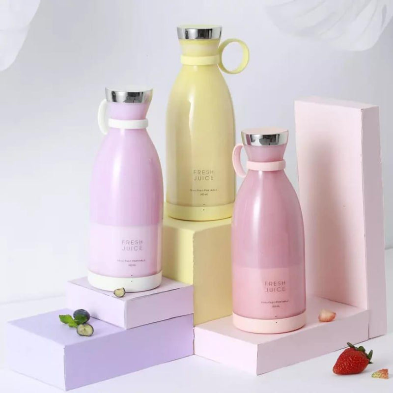 Portable Mini Blender for Fresh Juice | USB Rechargeable Personal Blender | 350ml Travel Bottle Juicer
