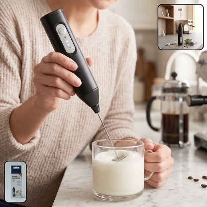 Handheld Electric Milk Frother Battery Coffee Foam Maker Whisk Mixer (1 Pc)