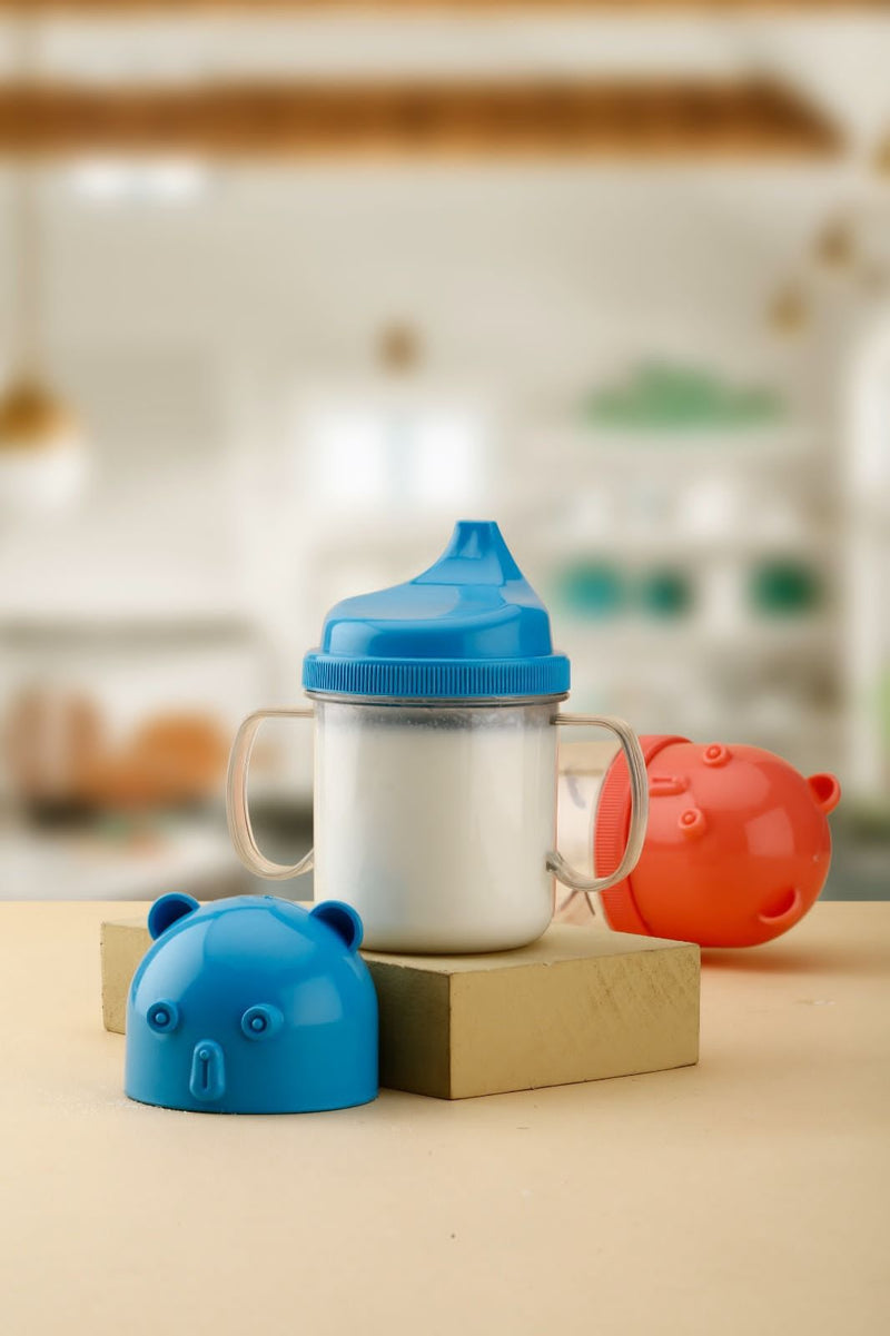 Unbreakable Sippy Cup Plastic Sipper Cup with Double Handle