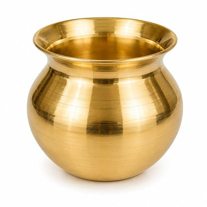 Pure Brass Traditional Pooja Lota Kalash for Daily Worship & Religious Ceremonies