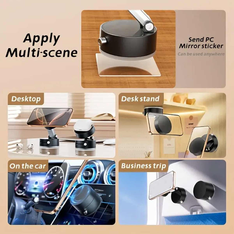 Vacuum Magnetic Suction Cup Phone Mount with 360 Degree Rotation