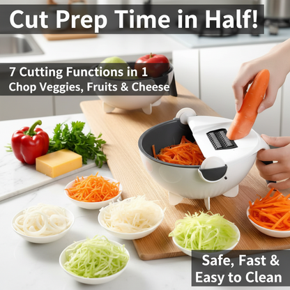 7 in 1 Multifunction Vegetable Cutter — Multi-Blade Food Chopper & Slicer for Kitchen
