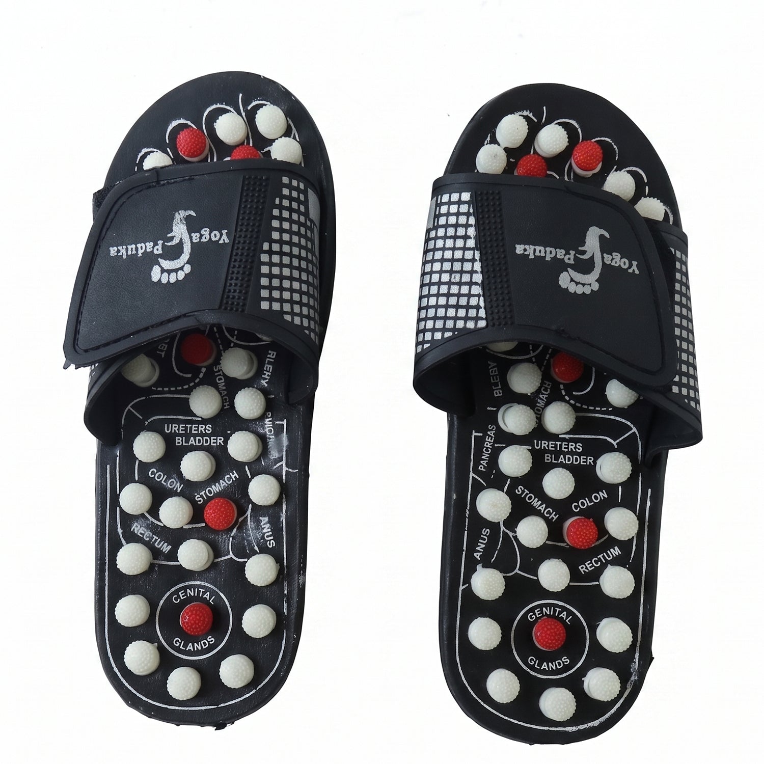 Acupressure Foot Massage Slippers Reflexology Massager Sandal Size 8 (1 Pair)