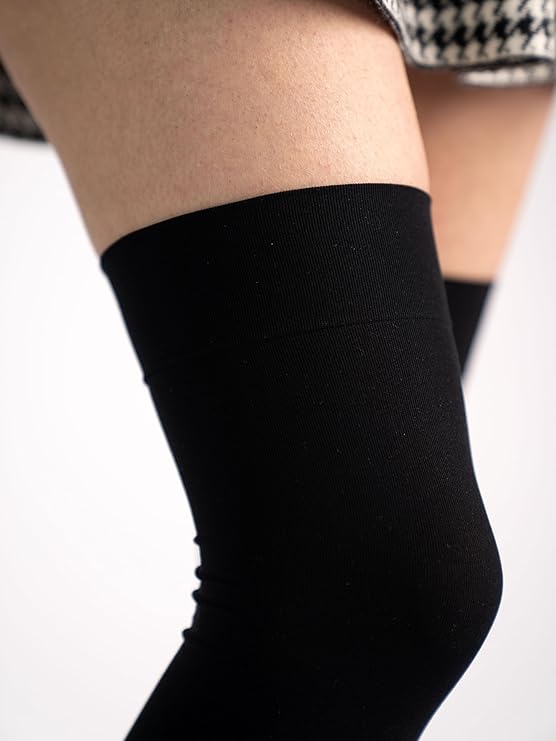Women's Nylon spandex Charcoal Thigh High Stockings